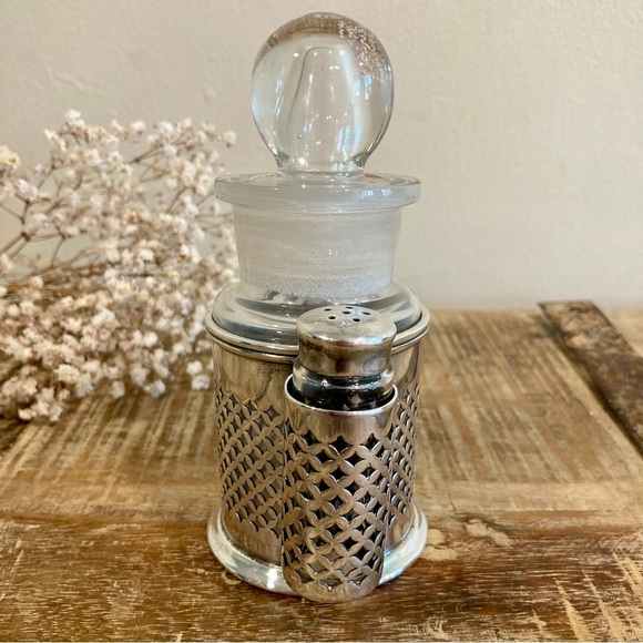 Silver Plated Cruet Set Salt Pepper & Condiment Knickerbocker Silver Co Art Deco - Picture 4 of 16